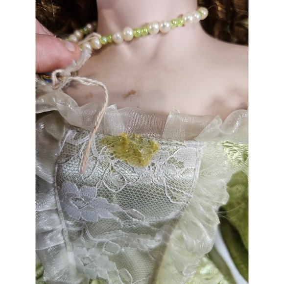 The Knightsbridge Collection HUGE 44" Porcelain Doll Victorian W/ Hat & Umbrella - Picture 7 of 16